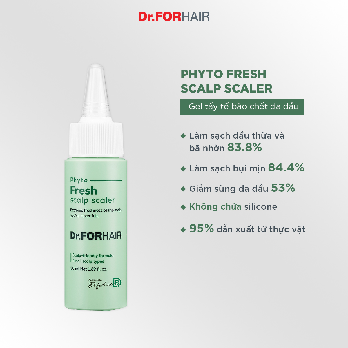 Gel tẩy tế bào chết da đầu Dr.FORHAIR PHYTO FRESH SCALP SCALER 50ml