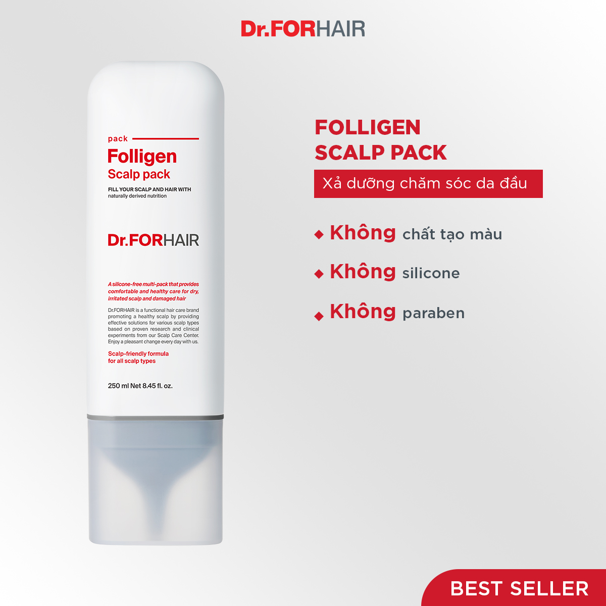 Dầu xả dưỡng da đầu Dr.FORHAIR FOLLIGEN SCALP PACK 250ml