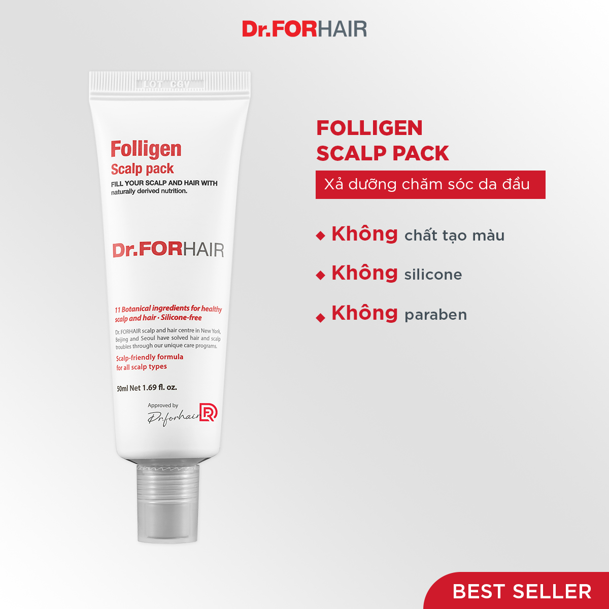 Dầu xả dưỡng da đầu & tóc Dr.FORHAIR FOLLIGEN SCALP PACK 50ml